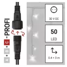 Profi LED sorolható füzér, villogó, fehér – jégcsapok, 3 m, kültéri, hideg fehér