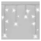 Profi LED sorolható füzér, villogó, fehér – jégcsapok, 3 m, kültéri, hideg fehér