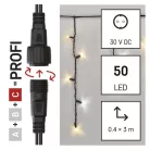 Profi LED sorolható füzér, villogó – jégcsapok, 3 m, kültéri, meleg/hideg fehér