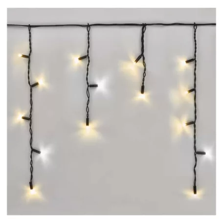 Profi LED sorolható füzér, villogó – jégcsapok, 3 m, kültéri, meleg/hideg fehér