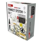 Profi LED sorolható füzér, villogó, fehér – jégcsapok, 3 m, kültéri, meleg/hideg fehér