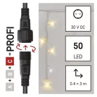 Profi LED sorolható füzér, villogó, fehér – jégcsapok, 3 m, kültéri, meleg/hideg fehér