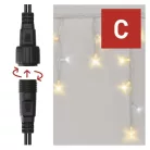 Profi LED sorolható füzér, villogó, fehér – jégcsapok, 3 m, kültéri, meleg/hideg fehér