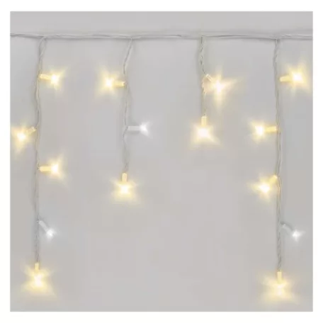 Profi LED sorolható füzér, villogó, fehér – jégcsapok, 3 m, kültéri, meleg/hideg fehér