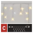 Profi LED sorolható füzér, villogó, fehér – jégcsapok, 3 m, kültéri, meleg/hideg fehér