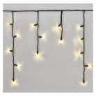 Profi LED sorolható füzér, fekete – jégcsapok, 3 m, kültéri, meleg fehér