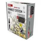 Profi LED sorolható füzér, fehér – jégcsapok, 3 m, kültéri, meleg fehér