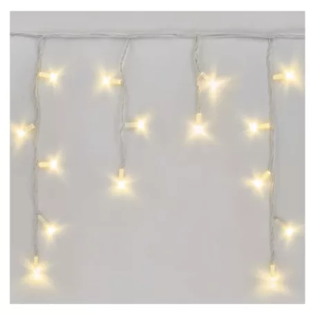 Profi LED sorolható füzér, fehér – jégcsapok, 3 m, kültéri, meleg fehér