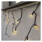 Profi LED sorolható füzér, villogó – jégcsapok, 3 m, kültéri, meleg fehér