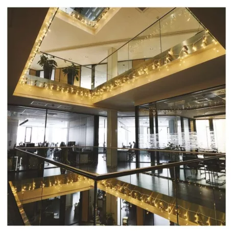 Profi LED sorolható füzér, villogó – jégcsapok, 3 m, kültéri, meleg fehér