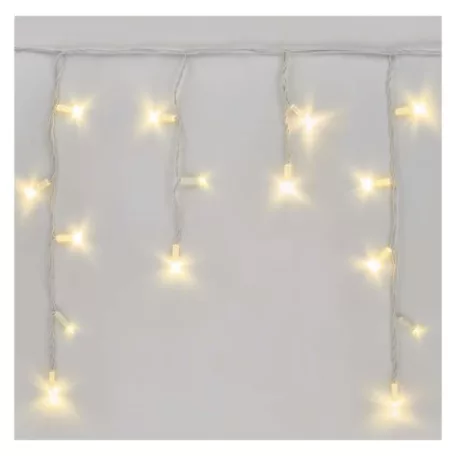 Profi LED sorolható füzér, villogó – jégcsapok, 3 m, kültéri, meleg fehér