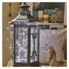 LED karácsonyi nano fényfüzér, ezüst, 10 m, kültéri és beltéri, hideg fehér, időzítő