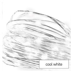   LED karácsonyi nano fényfüzér, ezüst, 4 m, kültéri és beltéri, hideg fehér, időzítő