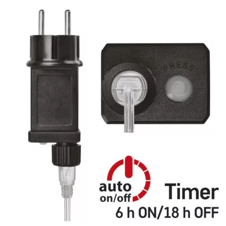 LED karácsonyi nano fényfüzér, ezüst, 4 m, kültéri és beltéri, hideg fehér, időzítő