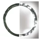 LED karácsonyi nano fényfüzér, zöld, 4 m, kültéri és beltéri, hideg fehér, időzítő