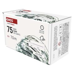   LED karácsonyi nano fényfüzér, zöld, 7,5 m, kültéri és beltéri, hideg fehér, időzítő