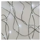 LED karácsonyi nano fényfüzér, zöld, 15 m, kültéri és beltéri, hideg fehér, időzítő
