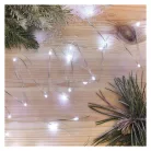 LED karácsonyi nano fényfüzér, 1,9 m, 2x AA, beltéri, hideg fehér, időzítő