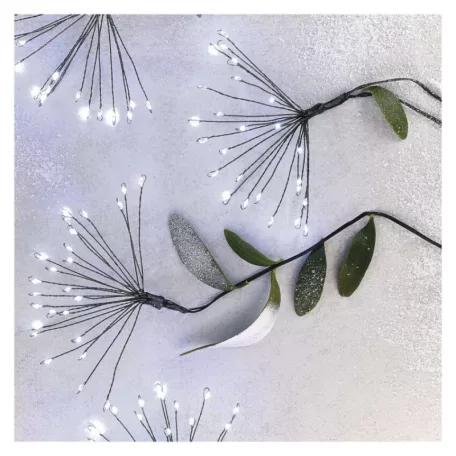 LED fényfüzér – fürtök, nano, 5,2 m, beltérre, hideg fehér, időzítő