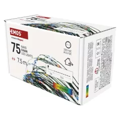   LED karácsonyi nano fényfüzér, zöld, 7,5 m, kültéri és beltéri, többszínű, időzítő