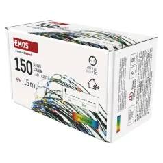   LED karácsonyi nano fényfüzér, zöld, 15 m, kültéri és beltéri, többszínű, időzítő