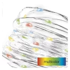 LED karácsonyi nano fényfüzér, 1,9 m, 2x AA, beltéri, többszínű, időzítő