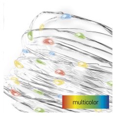   LED karácsonyi nano fényfüzér, 1,9 m, 2x AA, beltéri, többszínű, időzítő