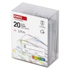 LED karácsonyi nano fényfüzér, 1,9 m, 2x AA, beltéri, többszínű, időzítő