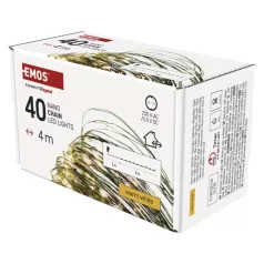   LED karácsonyi nano fényfüzér, zöld, 4 m, kültéri és beltéri, meleg fehér, időzítő