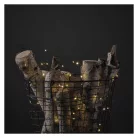 LED karácsonyi nano fényfüzér, zöld, 7,5 m, kültéri és beltéri, meleg fehér, időzítő