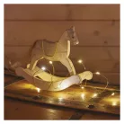 LED karácsonyi nano fényfüzér, réz, 0,9 m, 2x AA, beltéri, meleg fehér, időzítő