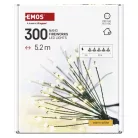 LED fényfüzér – fürtök, nano, 5,2 m, beltéri, meleg fehér, időzítő