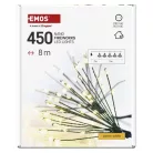 LED fényfüzér – fürtök, nano, 8 m, beltéri, meleg fehér, időzítő