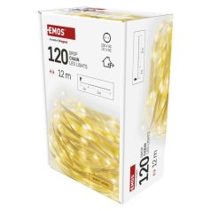   LED karácsonyi drop fényfüzér, 12 m, kültéri és beltéri, meleg fehér, időzítő