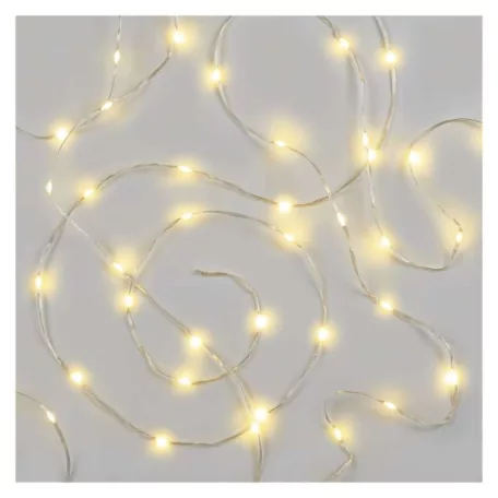 LED karácsonyi drop fényfüzér, 12 m, kültéri és beltéri, meleg fehér, időzítő