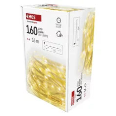   LED karácsonyi drop fényfüzér, 16 m, kültéri és beltéri, meleg fehér, időzítő