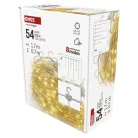 LED karácsonyi drop fényfüzér – jégcsapok, 1,7 m, kültéri és beltéri, meleg fehér, progr.