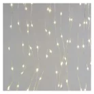 LED karácsonyi drop fényfüzér – fényfüggöny, 2,9x1,5 m, kültéri és beltéri, meleg fehér