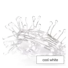   LED karácsonyi nano fényfüzér – süni, 2,4 m, 3x AA, beltéri, hideg fehér, időzítő