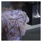 LED karácsonyi nano fényfüzér – süni, 2,4 m, 3x AA, beltéri, hideg fehér, időzítő