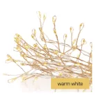 LED karácsonyi nano fényfüzér – süni, 2,4 m, 3x AA, beltéri, meleg fehér, időzítő