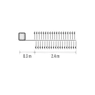 LED karácsonyi nano fényfüzér – süni, 2,4 m, 3x AA, beltéri, meleg fehér, időzítő