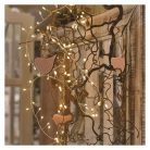 LED karácsonyi nano fényfüzér – süni, 2,4 m, 3x AA, beltéri, meleg fehér, időzítő