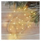 LED karácsonyi nano fényfüzér – süni, 2,4 m, 3x AA, beltéri, meleg fehér, időzítő