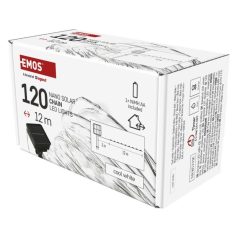   LED nano lánc napelemmel, réz, 12 m, kültéri és beltéri, hideg fehér, időzítő