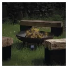 LED nano lánc napelemmel, réz, 12 m, kültéri és beltéri, meleg fehér, időzítő