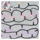 LED karácsonyi fényfüzér, 10 m, kültéri és beltéri, RGB, távirányító, programok, időzítő