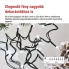 LED karácsonyi fényfüzér, 50 m, kültéri és beltéri, hideg fehér, progr, időz.