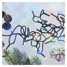 LED karácsonyi fényfüzér, 12 m, kültéri és beltéri, többszínű, időzítő