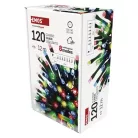 LED karácsonyi fényfüzér, 12 m, kültéri és beltéri, többszínű, progr, időz.